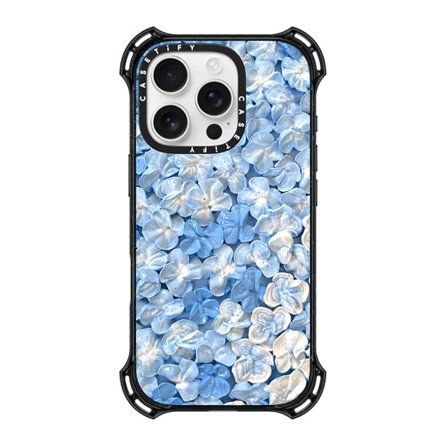 Ann Upton Art x CASETiFY iPhone 16 Pro Case Black バウンスケース Blue Hydrangea Iphone Case By Ann Upton Ann Upton Art x CASETiFY iPhone 16 Pro Case Black バウンスケース Blue Hydrangea Iphone Case By Ann Upton