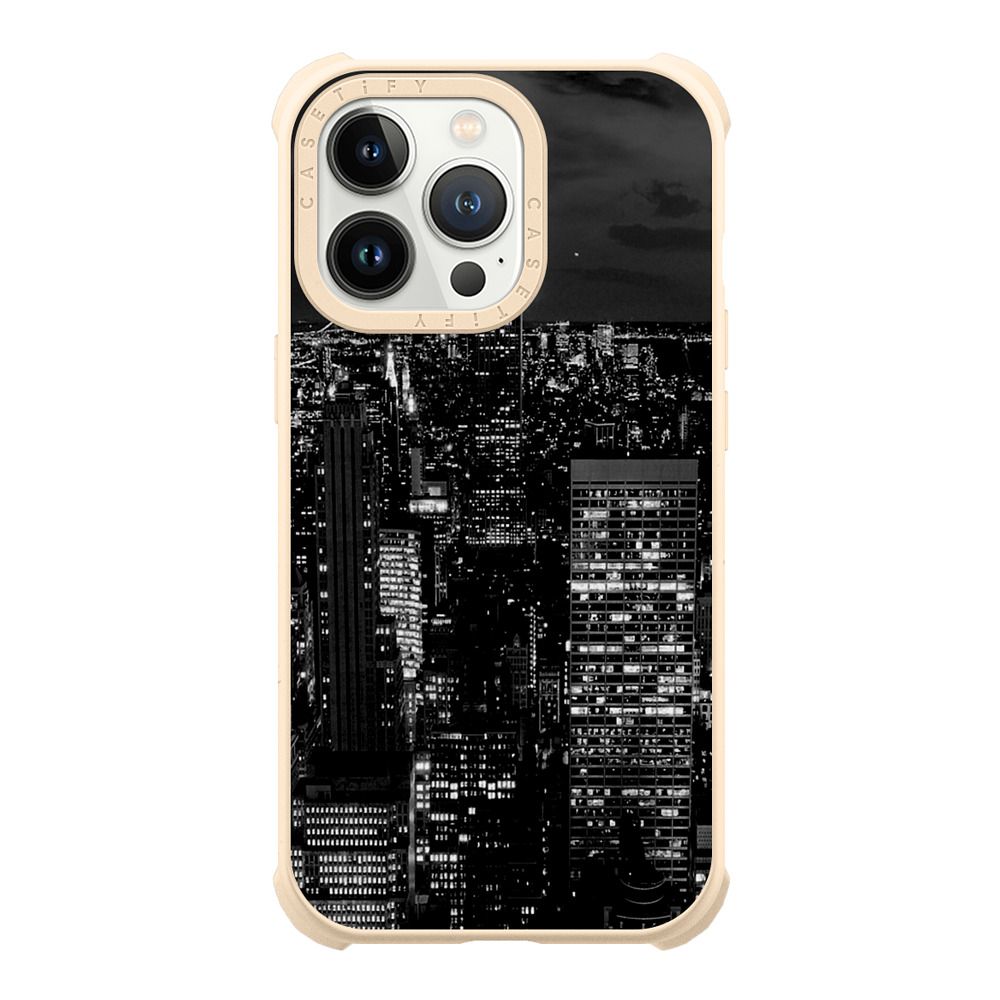 Ultra Compostable iPhone 13 Pro Case - Black and White NYC Manhattan  Skyline New York