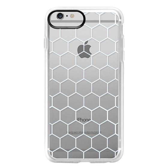 white honeycomb transparent pattern casetify casetify