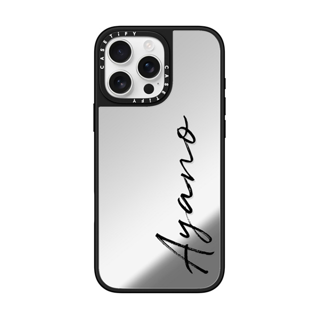 CASETiFY iPhone 16 Pro Max ケース Silver on Black ミラーケース MagSafe対応 Customization - (Ayano)