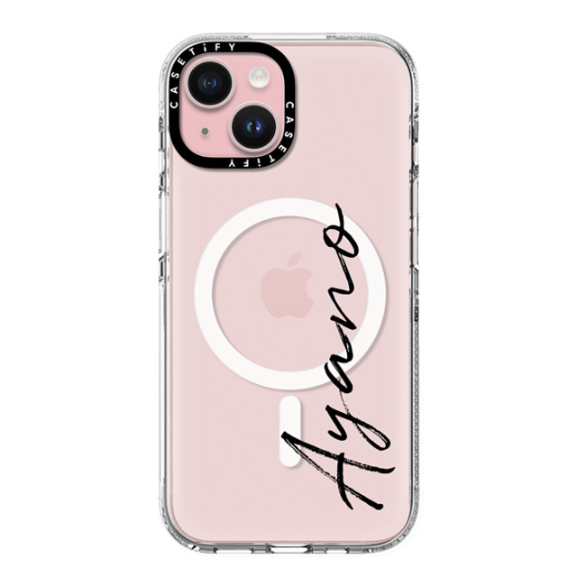 CASETiFY iPhone 15 ケース クリア クリア ケース MagSafe対応 Customization - (Ayano)