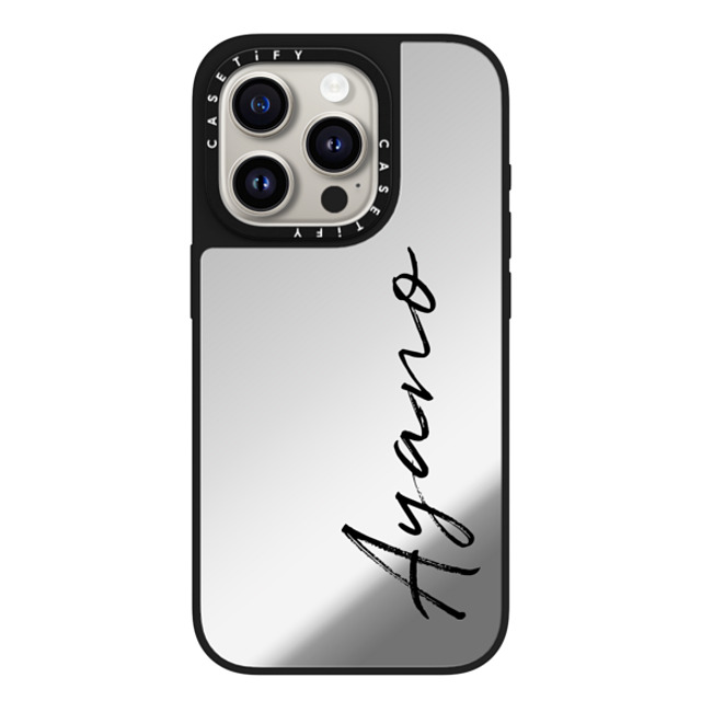 CASETiFY iPhone 15 Pro Case Silver on Black ミラーケース MagSafe対応 Customization - (Ayano) CASETiFY iPhone 15 Pro Case Silver on Black ミラーケース MagSafe対応 Customization - (Ayano)