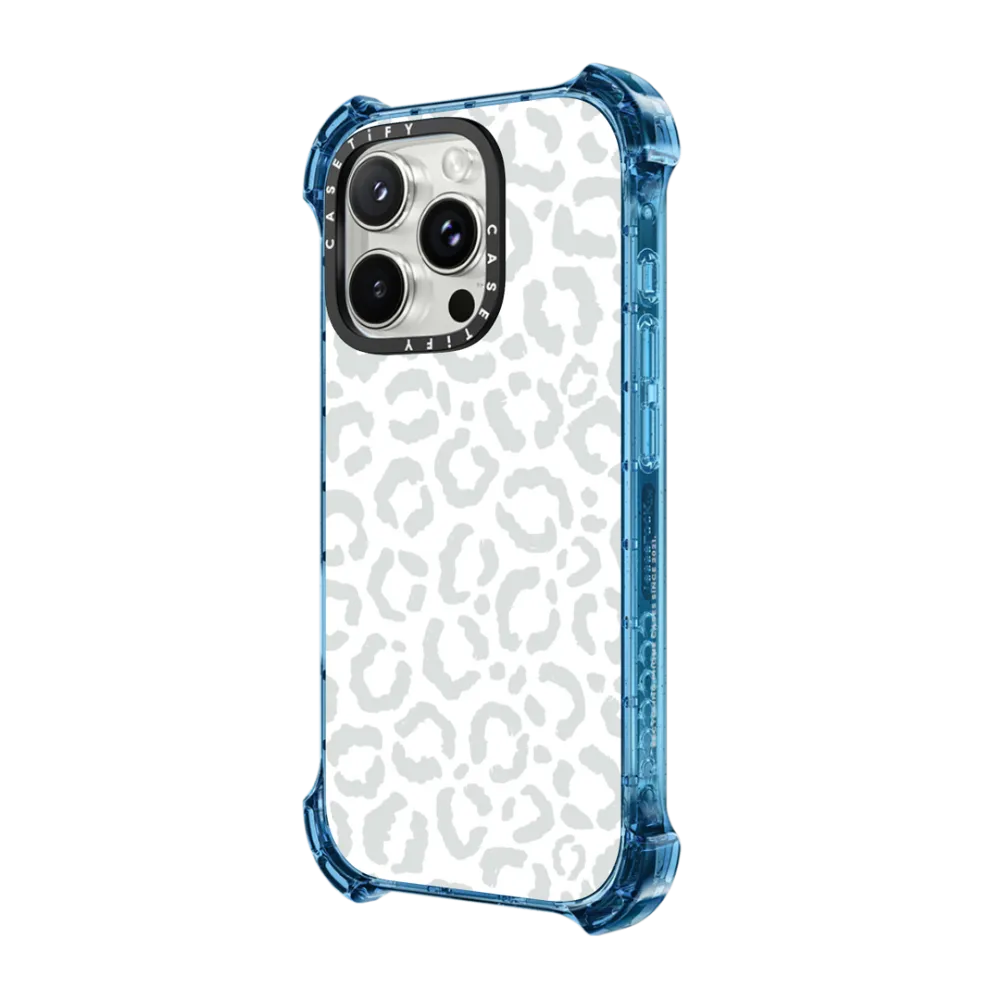 Bounce iPhone 16 Pro Max Case MagSafe Compatible - Simple Gray White Leopard Cheetah Animal Print Pattern