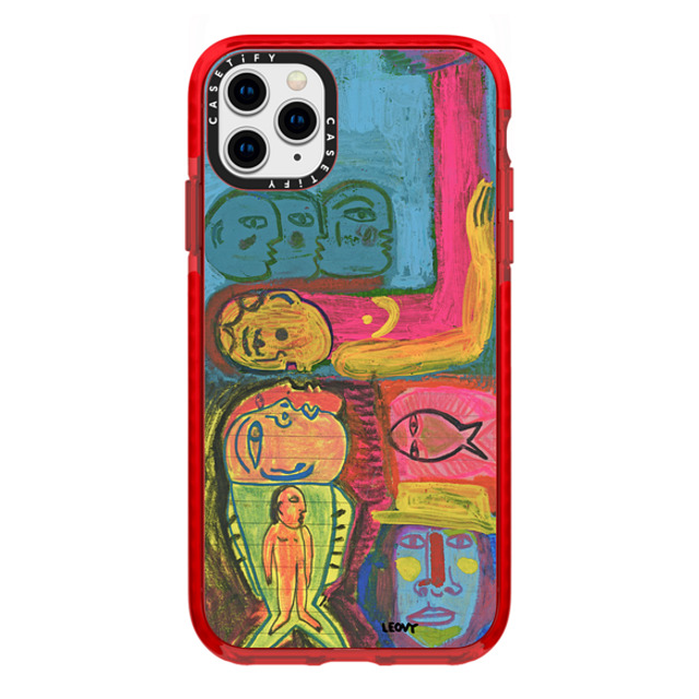 Ana Leovy x CASETiFY iPhone 11 Pro Max ケース レッド インパクトケース Eaten by fish