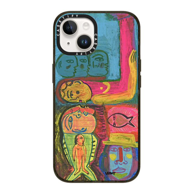 Ana Leovy x CASETiFY iPhone 14 ケース ブラック インパクトケース MagSafe対応 Eaten by fish