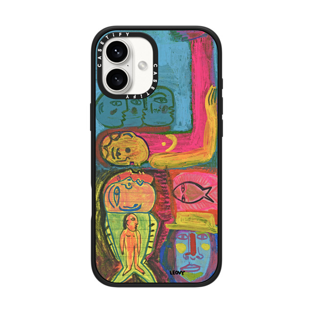 Ana Leovy x CASETiFY iPhone 16 Plus Case Matte Black Impact Case Eaten by fish Ana Leovy x CASETiFY iPhone 16 Plus Case Matte Black Impact Case Eaten by fish