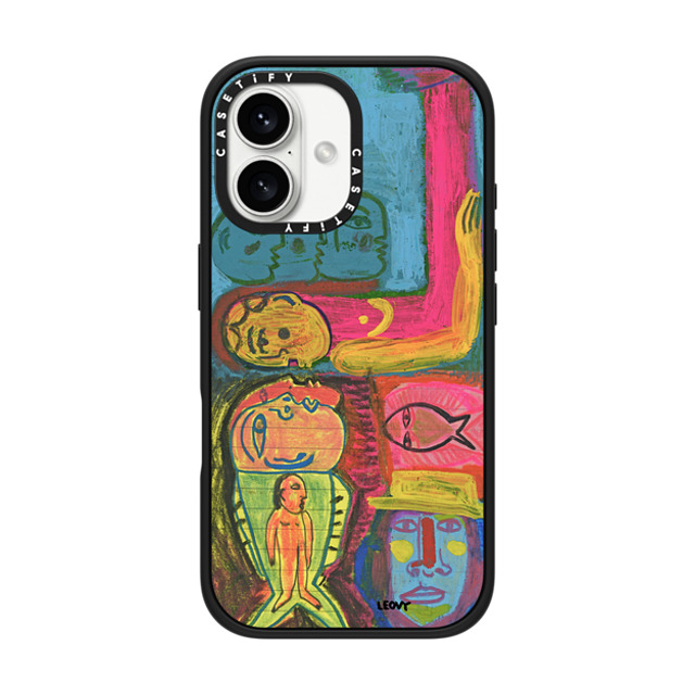 Ana Leovy x CASETiFY iPhone 16 ケース マットブラック インパクトケース MagSafe対応 Eaten by fish