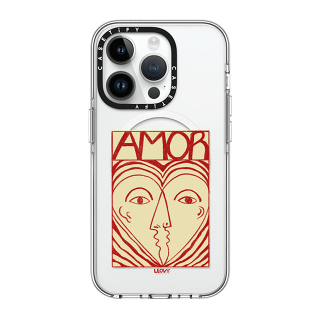 Ana Leovy x CASETiFY iPhone 14 Pro ケース クリア クリア ケース MagSafe対応 Amor by Ana Leovy