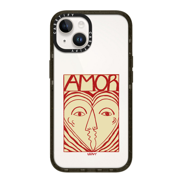 Ana Leovy x CASETiFY iPhone 14 ケース ブラック インパクトケース Amor by Ana Leovy