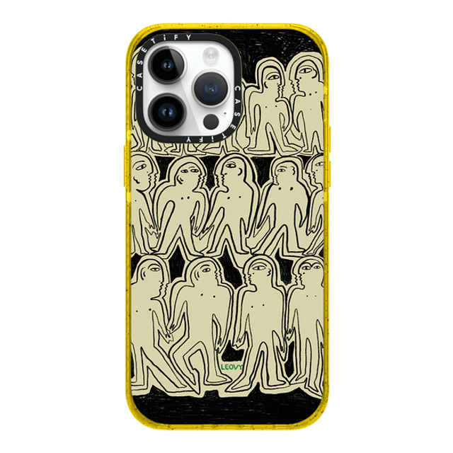 Ana Leovy x CASETiFY iPhone 14 Pro Max Case Pattern,Abstract イエロー Impact Case Shadow dance by ana leovy Back to School Ana Leovy x CASETiFY iPhone 14 Pro Max Case Pattern,Abstract イエロー Impact Case Shadow dance by ana leovy Back to School