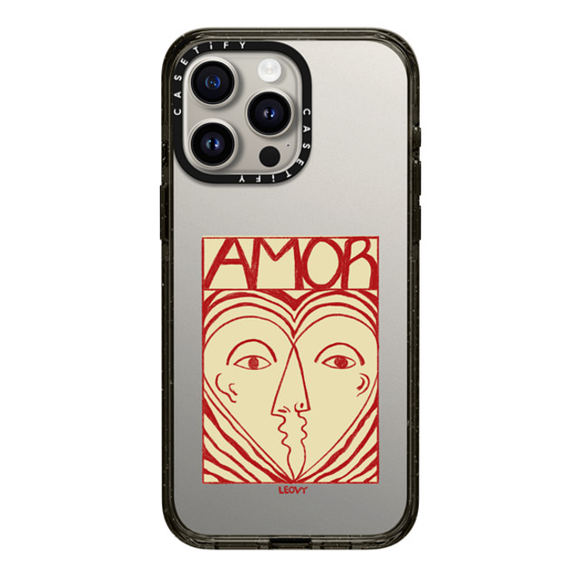 Ana Leovy x CASETiFY iPhone 15 Pro Max ケース ブラック インパクトケース Amor by Ana Leovy