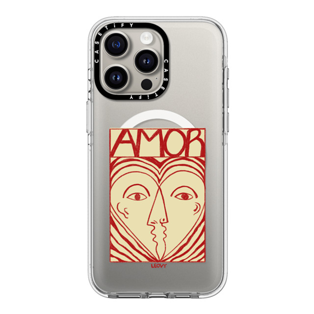 Ana Leovy x CASETiFY iPhone 15 Pro Max ケース クリア クリア ケース MagSafe対応 Amor by Ana Leovy