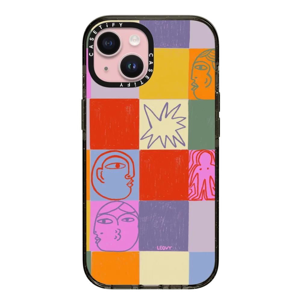 Impact iPhone 15 Case - emotional grid by ana leovy