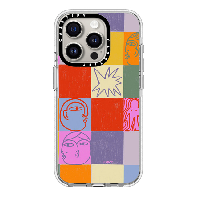 Ana Leovy x CASETiFY iPhone 15 Pro ケース クリア クリア ケース MagSafe対応 emotional grid by ana leovy