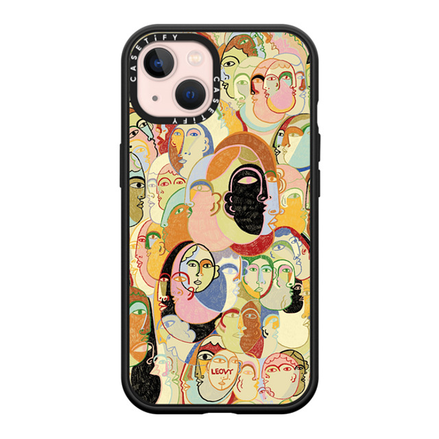 Ana Leovy x CASETiFY iPhone 13 ケース マットブラック インパクトケース MagSafe対応 Everyone by Ana Leovy