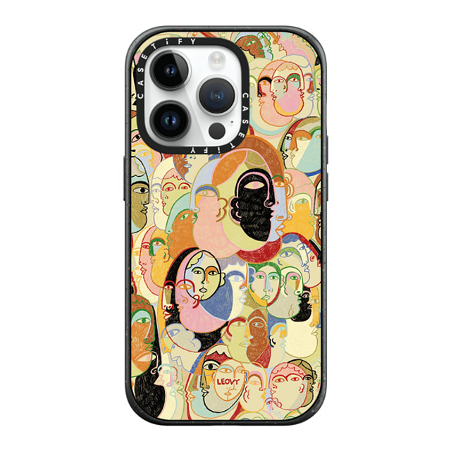 Ana Leovy x CASETiFY iPhone 14 Pro ケース マットブラック インパクトケース MagSafe対応 Everyone by Ana Leovy