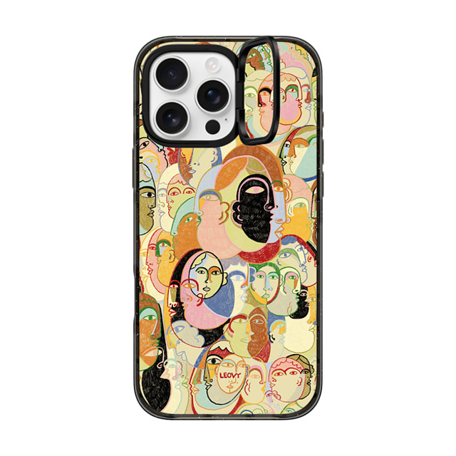 Ana Leovy x CASETiFY iPhone 16 Pro Max ケース ブラック インパクトリングスタンドケース MagSafe対応 Everyone by Ana Leovy