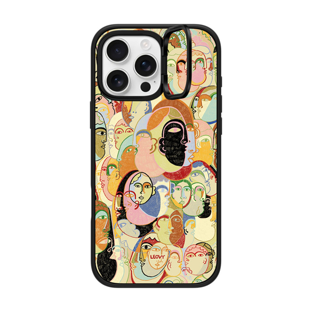 Ana Leovy x CASETiFY iPhone 16 Pro Max ケース マットブラック インパクトリングスタンドケース MagSafe対応 Everyone by Ana Leovy