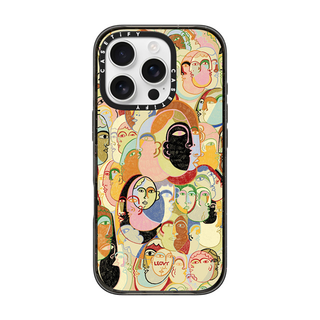 Ana Leovy x CASETiFY iPhone 16 Pro ケース ブラック インパクトケース MagSafe対応 Everyone by Ana Leovy