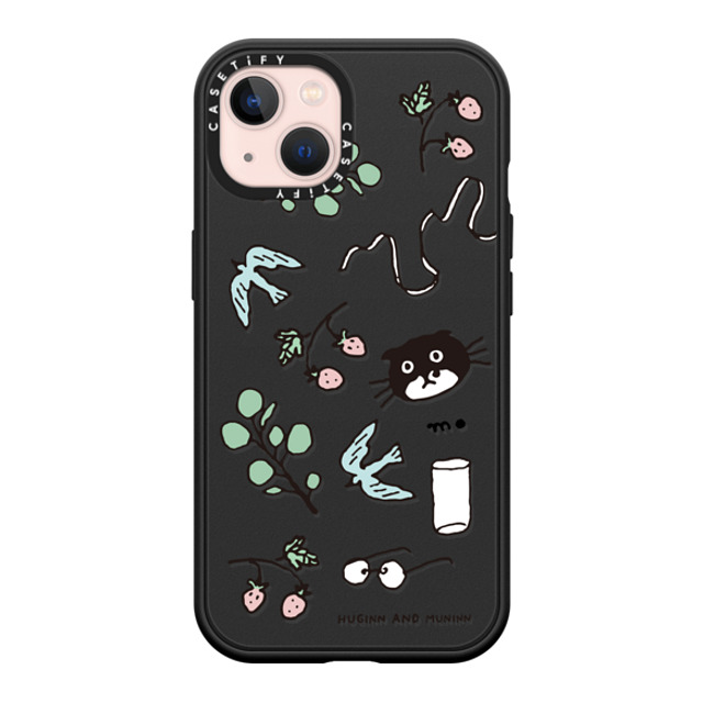 Chocolateye x CASETiFY iPhone 13 ケース マットブラック インパクトケース MagSafe対応 small things