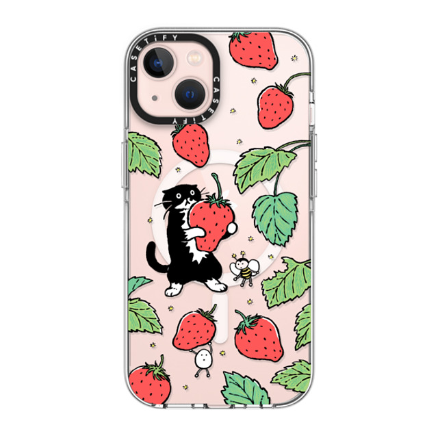 Chocolateye x CASETiFY iPhone 13 ケース クリア クリア ケース MagSafe対応 Strawberry and Mo