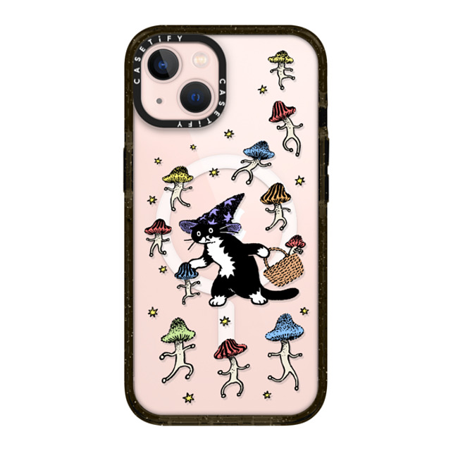 Chocolateye x CASETiFY iPhone 13 ケース ブラック インパクトケース MagSafe対応 Mushroom and Mo