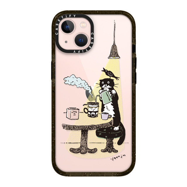 Chocolateye x CASETiFY iPhone 13 ケース ブラック インパクトケース COFFEE MO