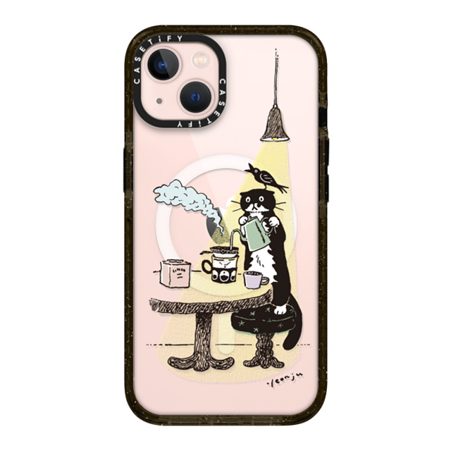 Chocolateye x CASETiFY iPhone 13 ケース ブラック インパクトケース MagSafe対応 COFFEE MO