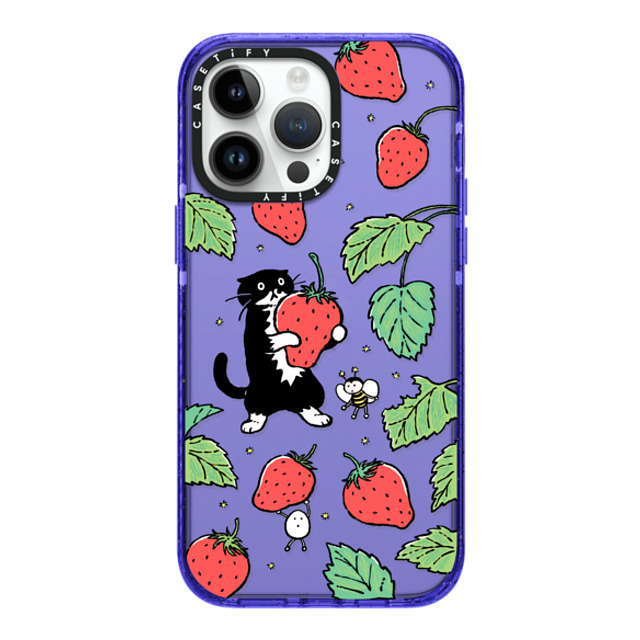 Chocolateye x CASETiFY iPhone 14 Pro Max Case Peri Purple Impact Case Strawberry and Mo Chocolateye x CASETiFY iPhone 14 Pro Max Case Peri Purple Impact Case Strawberry and Mo