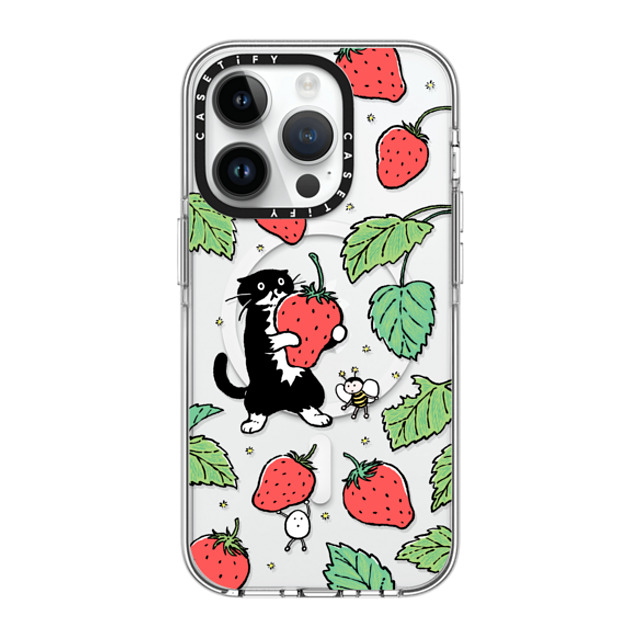 Chocolateye x CASETiFY iPhone 14 Pro ケース クリア クリア ケース MagSafe対応 Strawberry and Mo