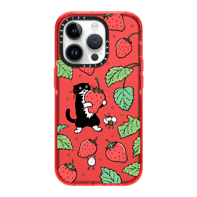 Chocolateye x CASETiFY iPhone 14 Pro Case Sticker,Cat レッド インパクトケース Strawberry and Mo Mother's Day Chocolateye x CASETiFY iPhone 14 Pro Case Sticker,Cat レッド インパクトケース Strawberry and Mo Mother's Day