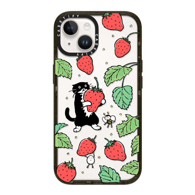 Chocolateye x CASETiFY iPhone 14 Case Black Impact Case Strawberry and Mo Chocolateye x CASETiFY iPhone 14 Case Black Impact Case Strawberry and Mo