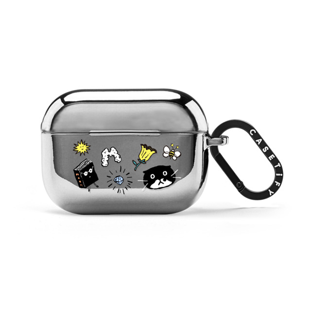 Chocolateye x CASETiFY AirPods Pro 2 シルバー ミラー ケース Mo and small friends
