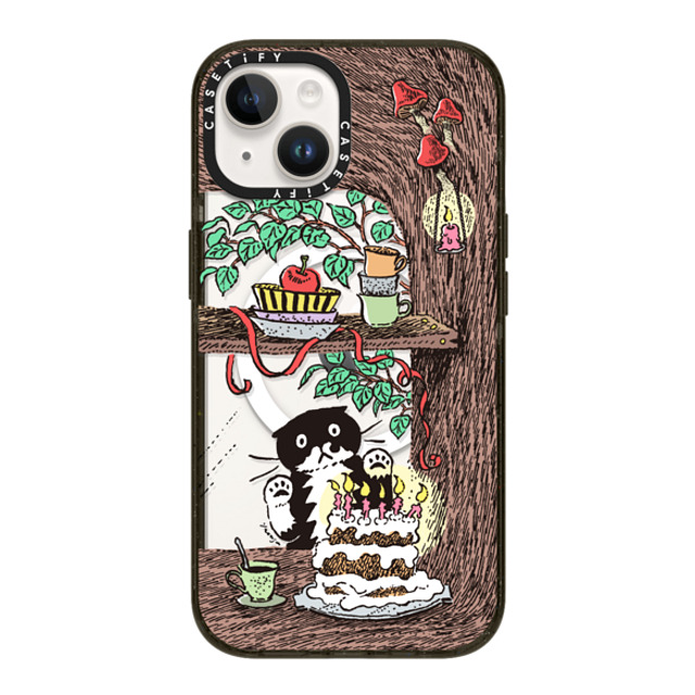 Chocolateye x CASETiFY iPhone 14 ケース ブラック インパクトケース MagSafe対応 WINDOW MO