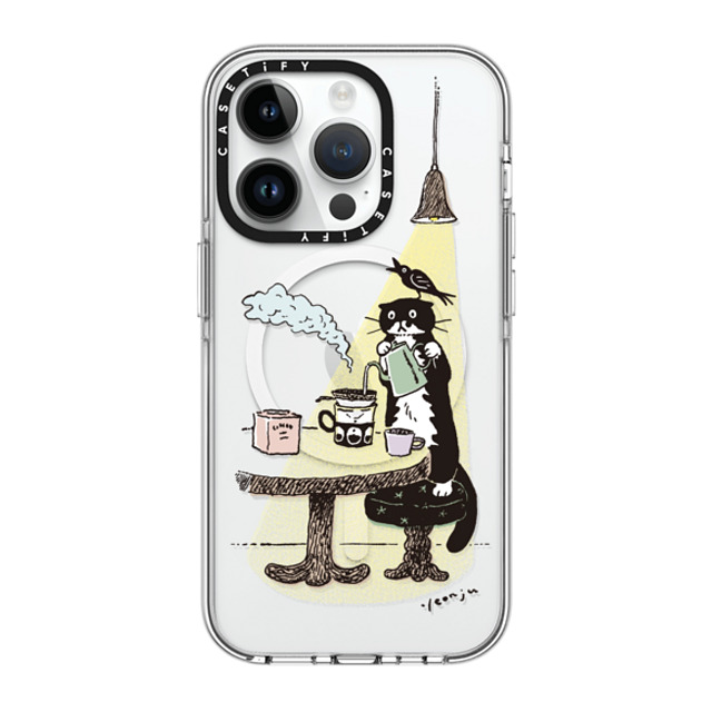 Chocolateye x CASETiFY iPhone 14 Pro ケース クリア クリア ケース MagSafe対応 COFFEE MO