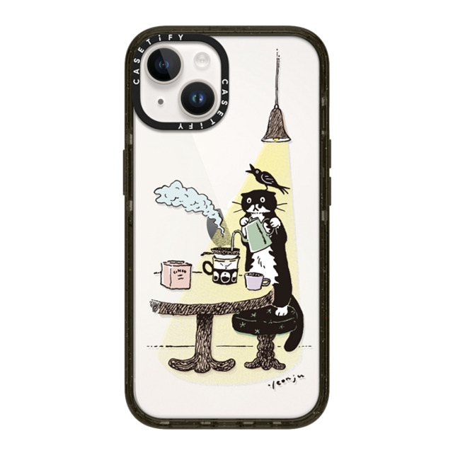 Chocolateye x CASETiFY iPhone 14 ケース ブラック インパクトケース COFFEE MO