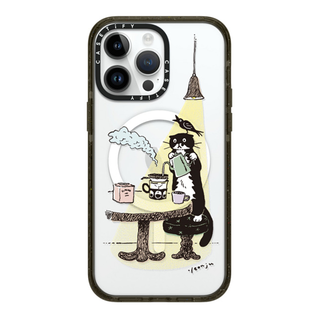 Chocolateye x CASETiFY iPhone 14 Pro Max ケース ブラック インパクトケース MagSafe対応 COFFEE MO