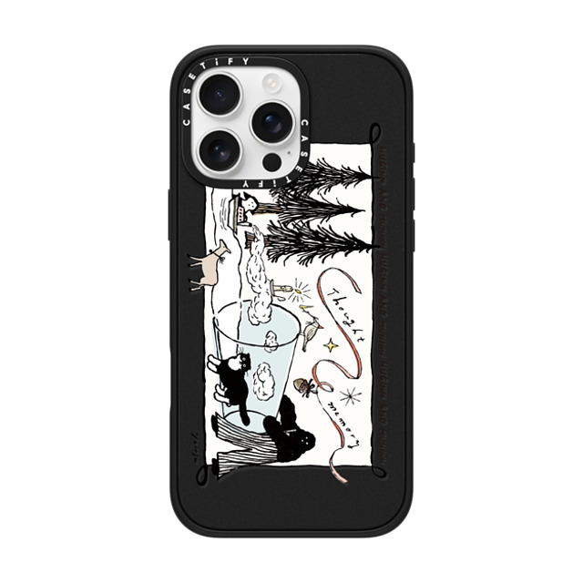 Chocolateye x CASETiFY iPhone 16 Pro Max ケース マットブラック インパクトケース MagSafe対応 modaeri's strange day