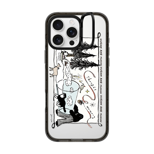 Chocolateye x CASETiFY iPhone 16 Pro Max ケース ブラック インパクトリングスタンドケース MagSafe対応 modaeri's strange day