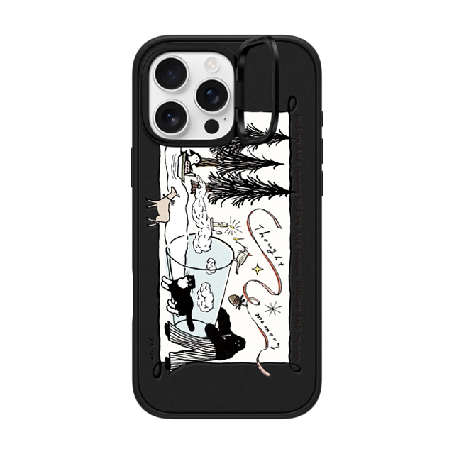 Chocolateye x CASETiFY iPhone 16 Pro Max ケース マットブラック インパクトリングスタンドケース MagSafe対応 modaeri's strange day