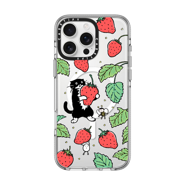 Chocolateye x CASETiFY iPhone 16 Pro Max ケース クリア クリア ケース MagSafe対応 Strawberry and Mo