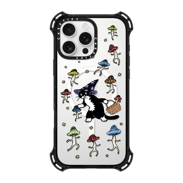 Chocolateye x CASETiFY iPhone 16 Pro Max ケース ブラック バウンスケース Mushroom and Mo