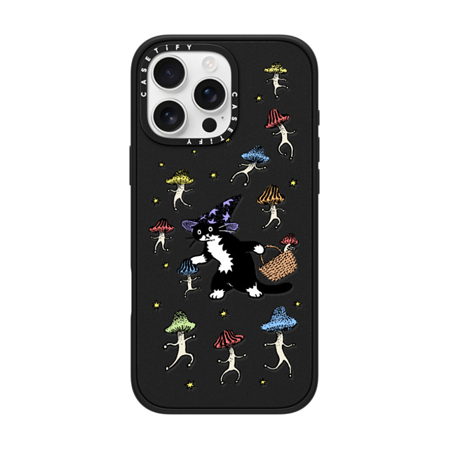 Chocolateye x CASETiFY iPhone 16 Pro Max ケース マットブラック インパクトケース MagSafe対応 Mushroom and Mo