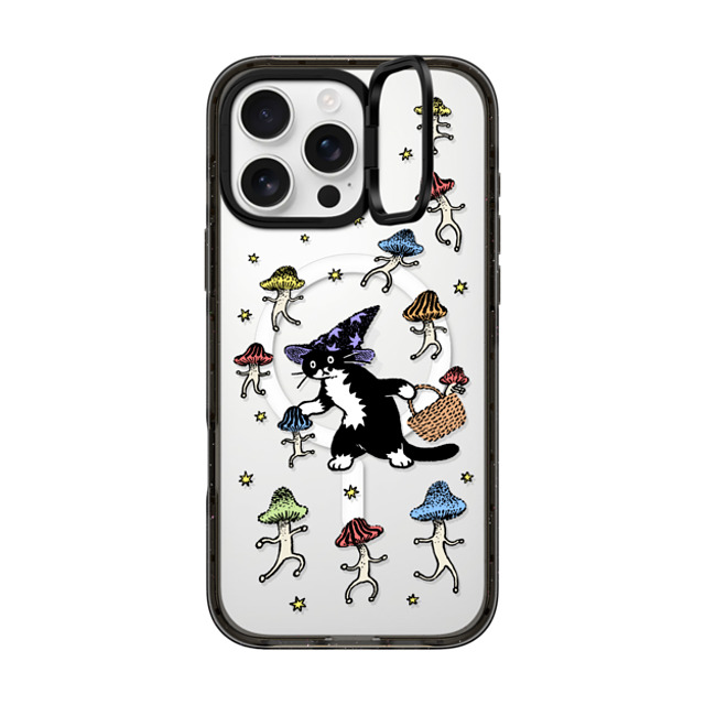 Chocolateye x CASETiFY iPhone 16 Pro Max ケース ブラック インパクトリングスタンドケース MagSafe対応 Mushroom and Mo