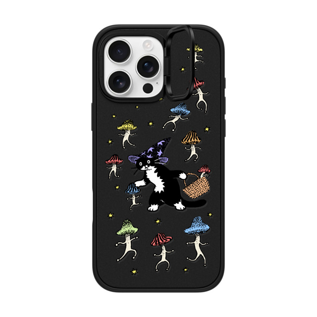 Chocolateye x CASETiFY iPhone 16 Pro Max ケース マットブラック インパクトリングスタンドケース MagSafe対応 Mushroom and Mo