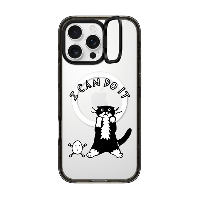 Chocolateye x CASETiFY iPhone 16 Pro Max ケース Cat,Animal ブラック インパクトリングスタンドケース MagSafe対応 I CAN DO IT Father's Day Chocolateye x CASETiFY iPhone 16 Pro Max ケース Cat,Animal ブラック インパクトリングスタンドケース MagSafe対応 I CAN DO IT Father's Day