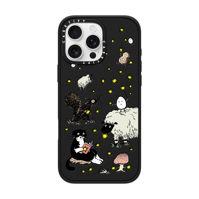 Chocolateye x CASETiFY iPhone 16 Pro Max ケース マットブラック インパクトケース MagSafe対応 Star mo