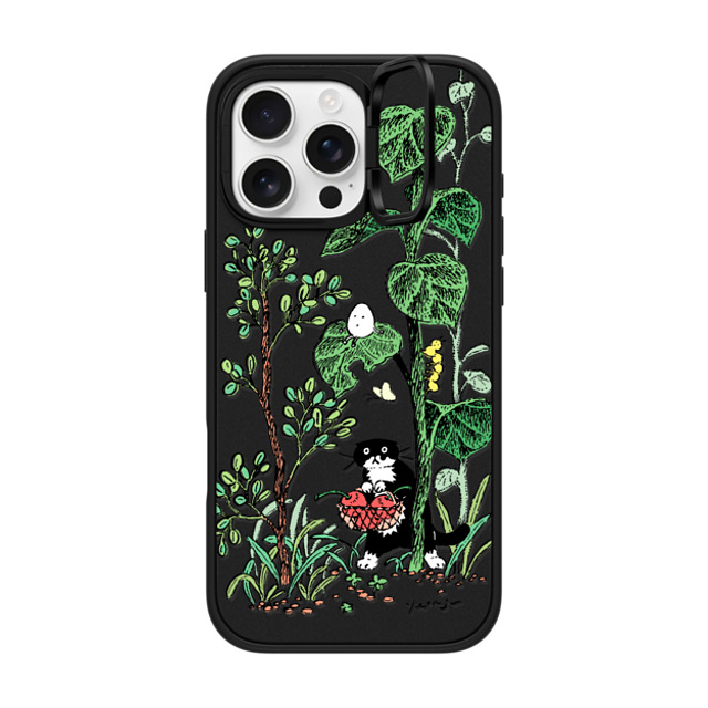 Chocolateye x CASETiFY iPhone 16 Pro Max ケース マットブラック インパクトリングスタンドケース MagSafe対応 FOREST WALK