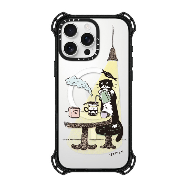 Chocolateye x CASETiFY iPhone 16 Pro Max ケース ブラック バウンスケース COFFEE MO