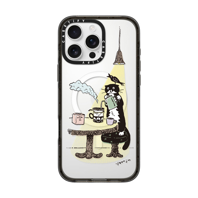 Chocolateye x CASETiFY iPhone 16 Pro Max ケース ブラック インパクトケース MagSafe対応 COFFEE MO